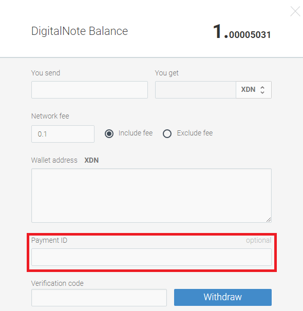 Minergate Payment ID